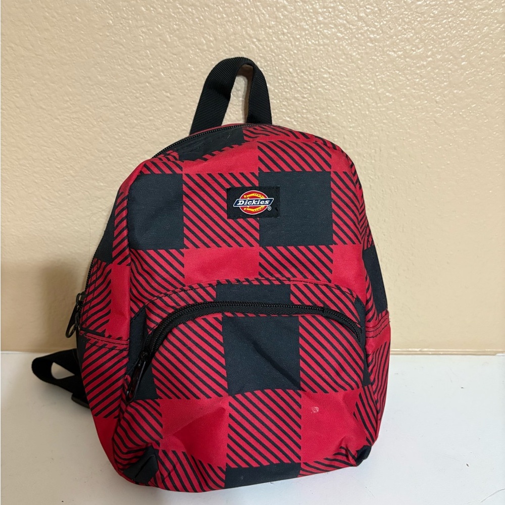 Dickies Red and Black Plaid Backpack